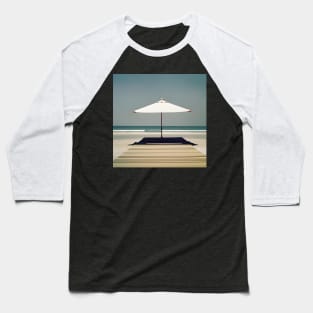 Minimalist Beach Landscape Baseball T-Shirt